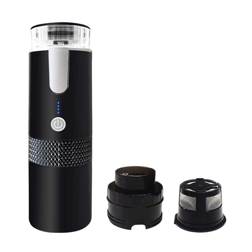 170ML Capsule Coffee Machine Portable Coffee Brewer Rechargrable Compatible with Capsule&Ground Coffee for Home Kitchen Office