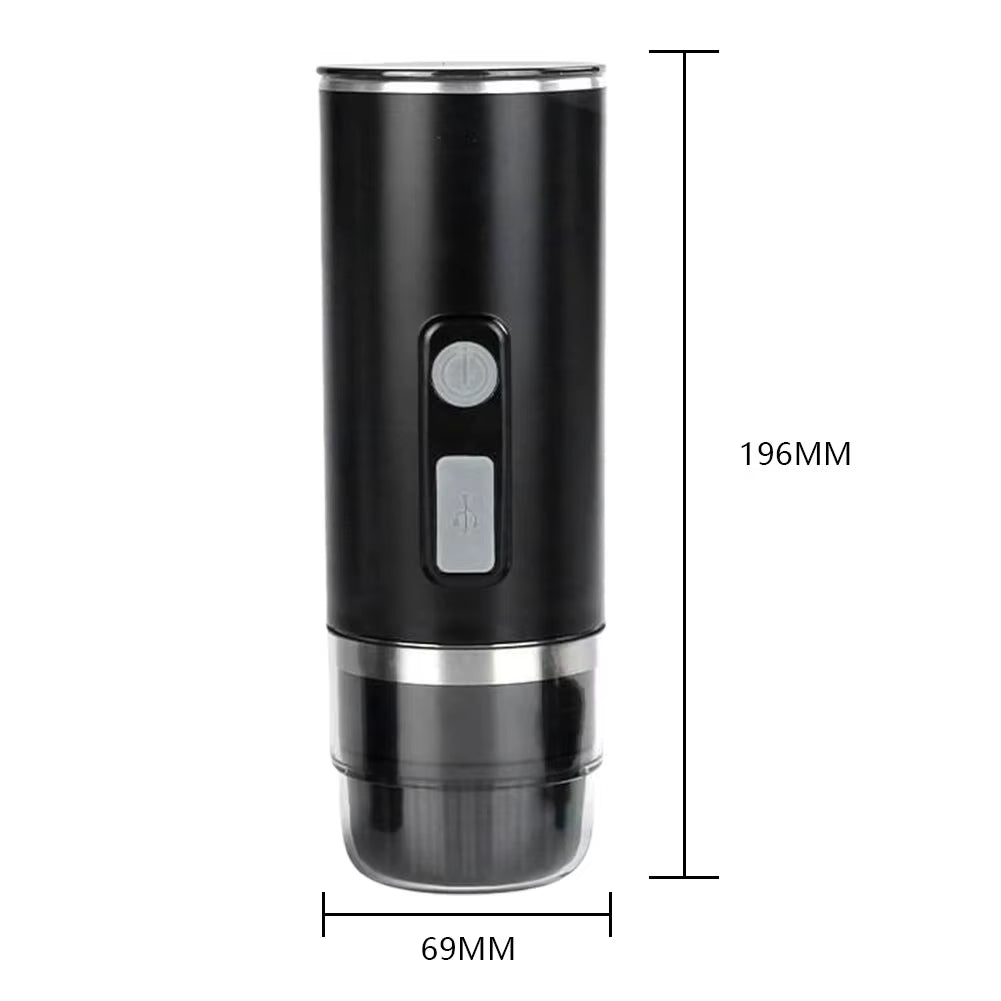 170ML Capsule Coffee Machine Portable Coffee Brewer Rechargrable Compatible with Capsule&Ground Coffee for Home Kitchen Office