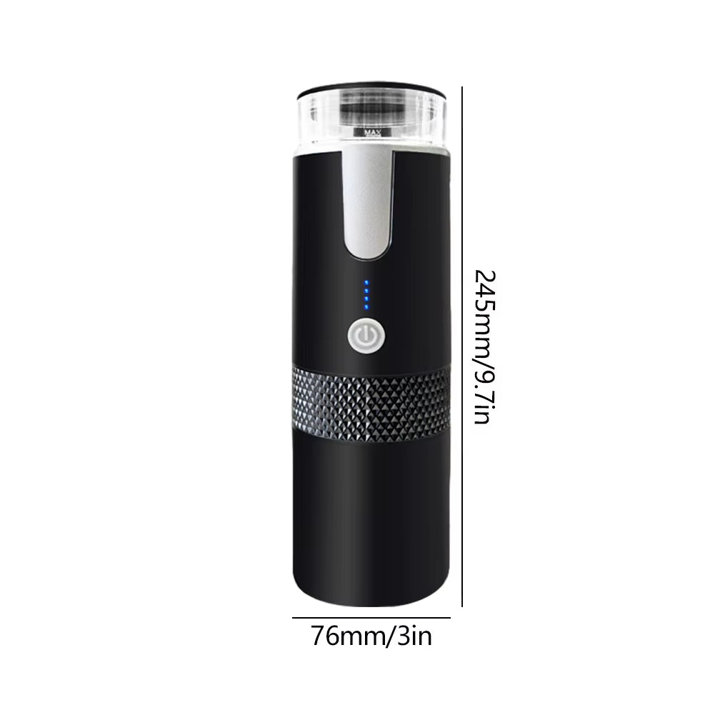 170ML Capsule Coffee Machine Portable Coffee Brewer Rechargrable Compatible with Capsule&Ground Coffee for Home Kitchen Office