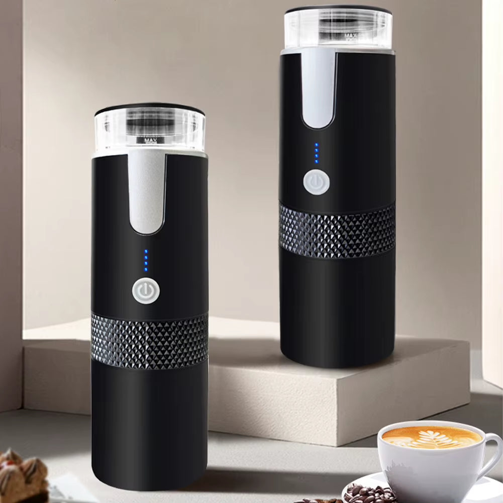 170ML Capsule Coffee Machine Portable Coffee Brewer Rechargrable Compatible with Capsule&Ground Coffee for Home Kitchen Office
